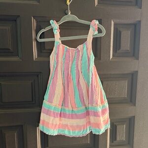 Flapdoodles Pink and White Dress